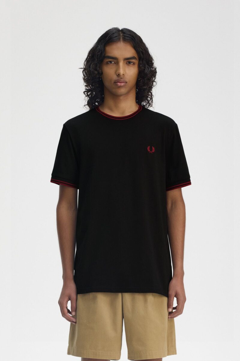 Fred Perry T-shirt con doppia riga M1588