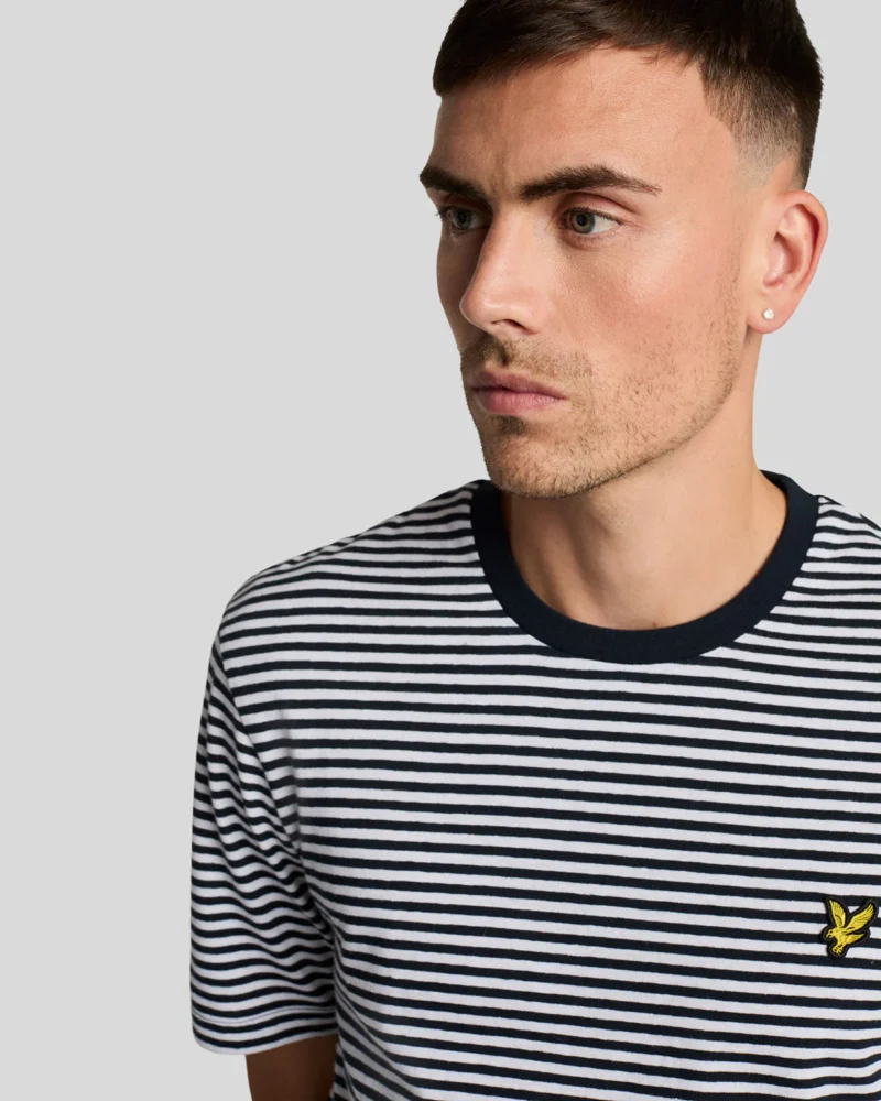 LYLE & SCOTT Linen Blend Breton Stripe T-Shirt